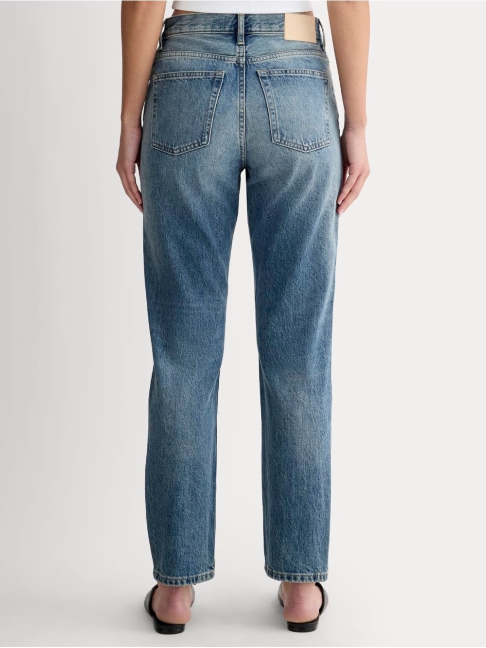 Everlane The 90's Cheeky Jean Straight Leg Mid Rise Blue Wash Denim Size 26 - Picture 2 of 9